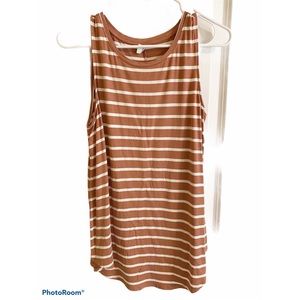 Old Navy Luxe High Neck Swing Tank Top | Orange